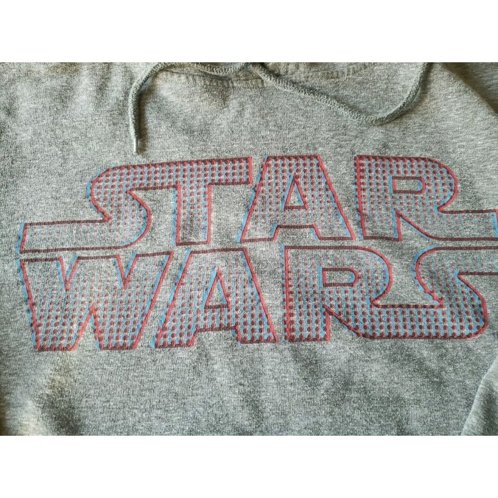 Sz Medium Star Wars Pullover Graphic Star Wars Hoodie Gray Halloween Men's